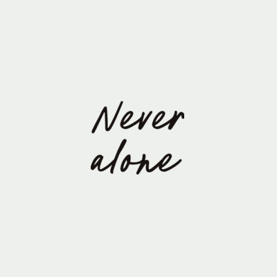 Never Alone Black 51mm x 40mm Thumbnail