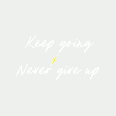 Advocate Sleeve - Never give up - White Thumbnail